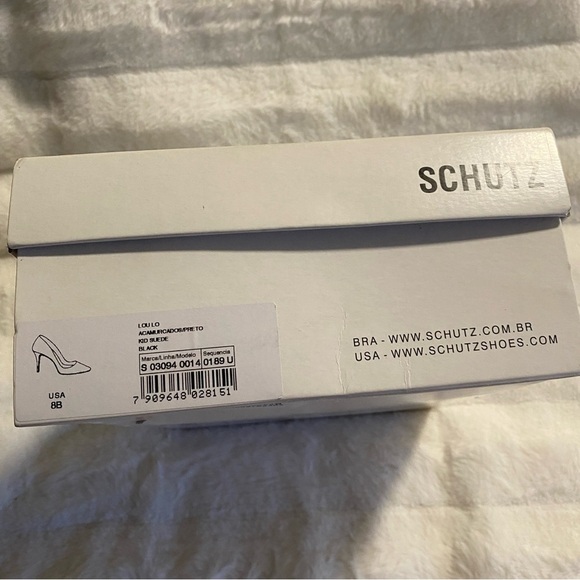 New SCHUTZ Women's Lou Black Suede Pointed Toe High Heel Pumps - Size 8B - Picture 16 of 16